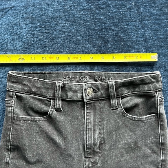 American Eagle Hi Rise Jegging in Black Dark Wash Skinny Jean Women’s Size 4 - Picture 10 of 12